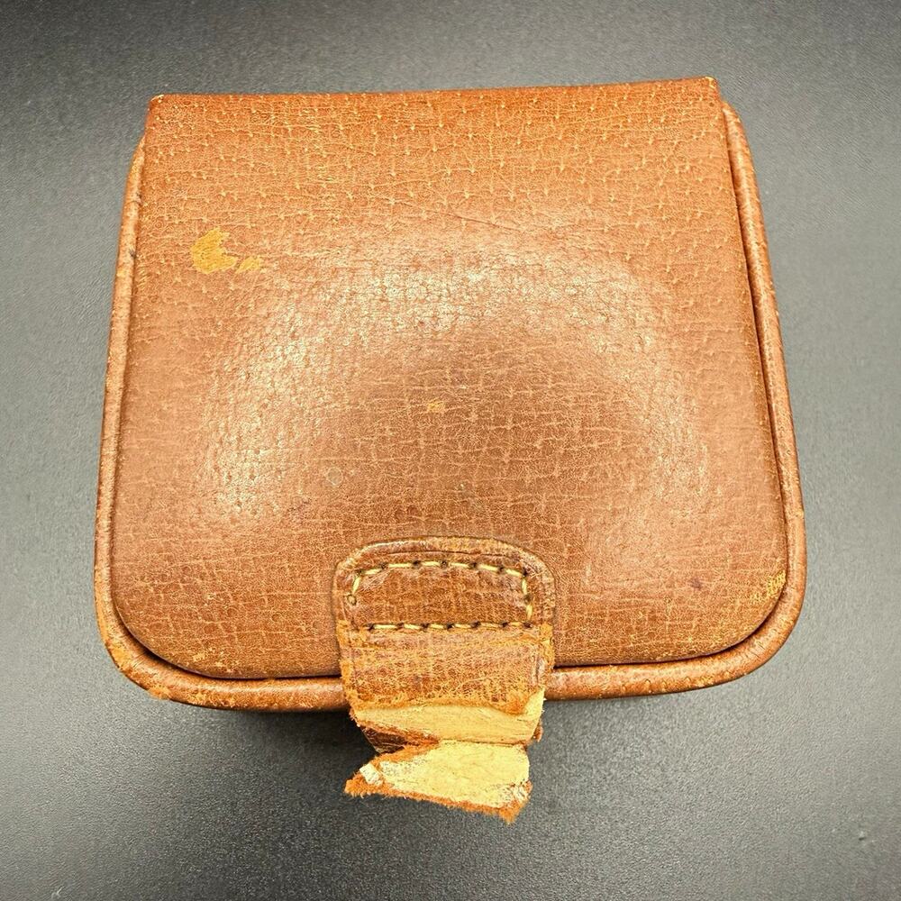 Vtg English Leather Cufflink Box Empty Presentation Box Made in England READ